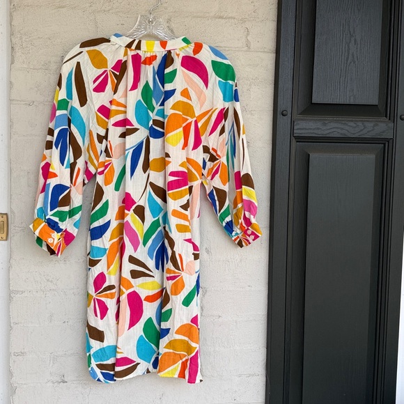 Tabitha Brown x Target Tropical Botanical Print Cover- Up Shirtdress Size Small - Picture 7 of 10